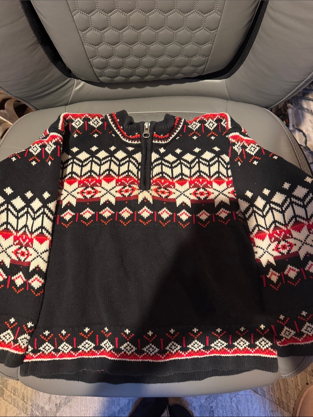 Hanna Andersson Kids Nordic Fair Isle 1/4 Zip Sweater Size 5 / 110cm